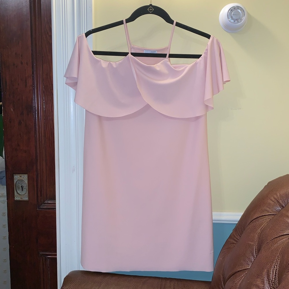 Zara blush pink dress cold shoulder π - Picture 6 of 16